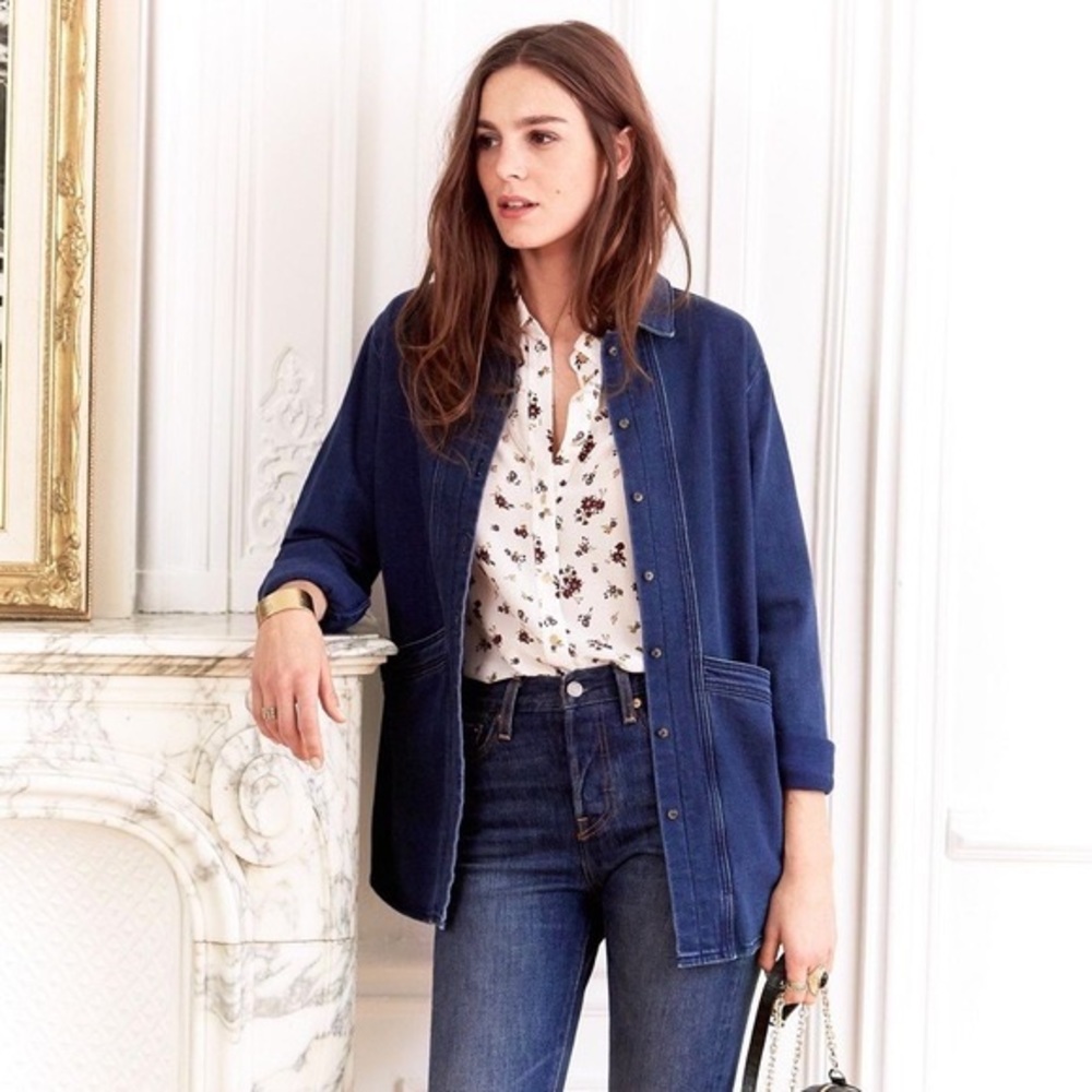 Sezane Jean Jacket Size 34